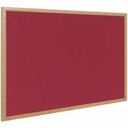 Bi-Office FB8546233 lavagna 1800 x 1200 mm Acciaio (Bi-Office Earth-It Red Felt Noticeboard Oak Wood Frame 1800x1200mm - FB8546233 DD)