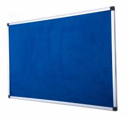 Bi-Office SA2101170 bacheca per appunti Interno Blu Alluminio (Bi-Office Maya Fire Retardant Blue Felt Noticeboard Aluminium Frame 2400x1200mm - SA2101170 DD)