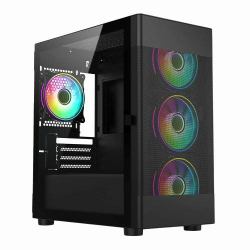 VIDA ZEPHYR-BLK computer case Tower Nero (Vida Zephyr Black ARGB Gaming Case w/