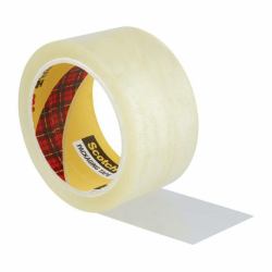 3M ScotchÂ® Secure Seal Packaging Tape Transparent 50 mm x 50 m 1 Roll/Pack