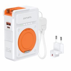 4smarts 541384 batteria portatile Polimeri di litio [LiPo] 10000 mAh Carica wireless Arancione, Bianco 