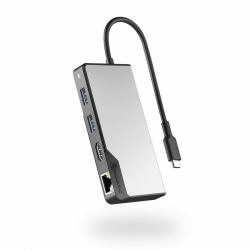 ALOGIC UCFUPRGEV2-SGR replicatore di porte e docking station per laptop USB 3.2 Gen 1 [3.1 Gen 1] Type-C Nero, Grigio 
