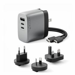 ALOGIC WCM3X67-SGR Caricabatterie per dispositivi mobili Computer portatile, Smartphone, Tablet Grigio AC Ricarica rapida Interno 