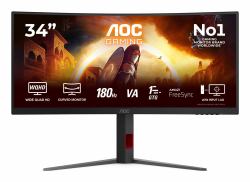 AOC G4 CU34G4P Monitor PC 86,4 cm [34"] 3440 x 1440 Pixel UltraWide Quad HD LCD Nero, Rosso 