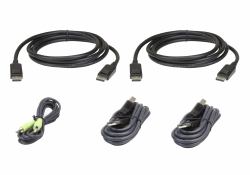 ATEN Kit cavo KVM di sicurezza schermo doppio USB DisplayPort da 1,8 M 