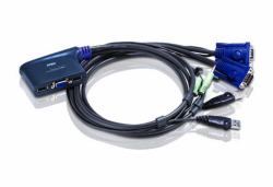 ATEN Switch KVM USB VGA/Audio cablato 2-porte [0,9 m] 