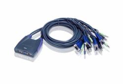 ATEN Switch KVM USB VGA/Audio cablato 4-porte [0,9 m, 1,2 m] 