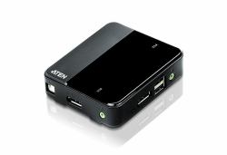 ATEN Switch KVM USB DisplayPort/audio a 2 porte [supporto 4K e cavi inclusi] 