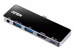 ATEN Dock da viaggio USB-C con alimentazione pass-through 