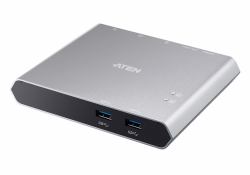 ATEN Switch dock USB-C Gen 1 a 2 porte con pass-through dell'alimentazione 
