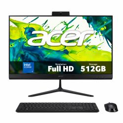 Acer VZ2415G c5-120u 8GB 512GB W11P Intel Core 5 PC All-in-one DDR5-SDRAM SSD Windows 11 Pro Wi-Fi 6 [802.11ax] Nero  - Versione UK