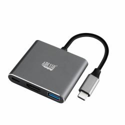 Adesso AUH-4010 replicatore di porte e docking station per laptop USB 3.2 Gen 1 [3.1 Gen 1] Type-C Grigio 