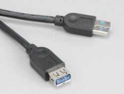 Akasa USB 3.0 cable Ext cavo USB 1,5 m Nero 