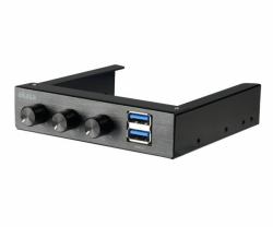 Akasa AK-FC-06U3BK controller della velocità della ventola 3 canali Nero 