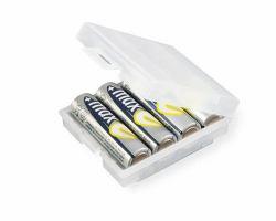 Ansmann 4000740 scatola batteria Trasparente, Bianco 