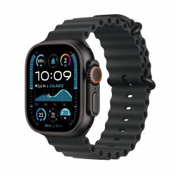 Apple Watch Ultra 2 GPS + Cellular 49mm Cassa Titanio Nero con Nero Ocean Band Demo 