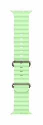 Apple Cinturino Ocean verde neon [49 mm] - Titanio naturale 