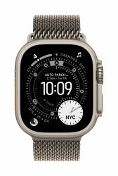 Apple Loop in maglia milanese in titanio naturale [49 mm] - Medium 