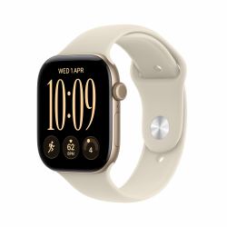 Apple Watch Series 12 GPS, cassa 42 mm in alluminio color oro chiaro con cinturino Sport sabbia - M/L 