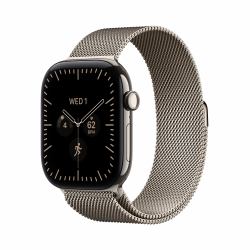 Apple Watch Series 12 GPS + Cellular, cassa 42 mm in titanio naturale con loop in maglia milanese naturale 