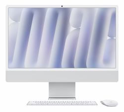 Apple iMac 24"Retina Display 4,5K, Chip M4 con CPU 8‑core, GPU 8‑core, 16GB, 256GB SSD, Argento 