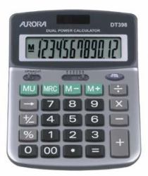 Aurora DT398 calcolatrice Desktop Calcolatrice finanziaria Grigio 