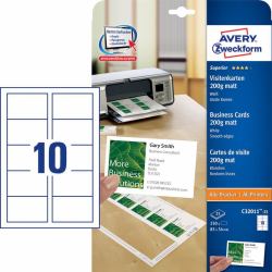 Avery C32011-25 etichetta non adesiva 250 pz Bianco Rettangolo 