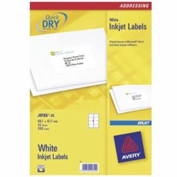 Avery J8165-25 etichetta per corrispondenza Bianco 