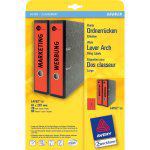 Avery Border Binder Labels, Red 61 x 297mm [20] 