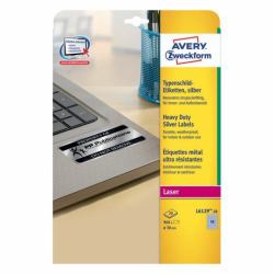 Avery L6129-20 etichetta autoadesiva Cerchio Permanente Argento 960 pz 