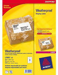 Avery Weatherproof Shipping Labels etichetta autoadesiva Bianco 200 pz 