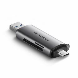 Axagon CRE-SAC lettore di schede USB 3.0 Type-A/Type-C Grigio 