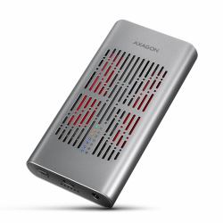 Axagon EEM2-20GD docking station per unità di archiviazione USB 3.2 Gen 2 [3.1 Gen 2] Type-C Nero, Grigio 
