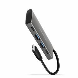 Axagon HMC-4G2 hub di interfaccia USB 3.2 Gen 2 [3.1 Gen 2] Type-C 10000 Mbit/s Grigio 