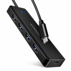 Axagon HUE-C1C hub di interfaccia USB 3.2 Gen 1 [3.1 Gen 1] Type-C 5000 Mbit/s Nero  - versione straniera