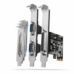 Axagon PCEA-PSN PCIe-Adapter mit 1x Parallel-+ 2x Seriell-Ports - ASIX AX99100 scheda di interfaccia e adattatore Interno Parallelo, RS-232 
