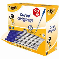 BIC Cristal Blu Penna a sfera Medio 100 pz 