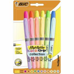 BIC 992562 Set di penne Blu, Verde, Arancione, Rosa, Viola, Giallo 12 pz 