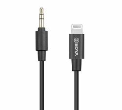 BOYA BY-K1 cavo per cellulare Nero 3.5mm Lightning 