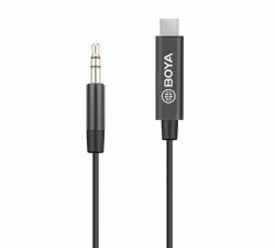 BOYA BY-K2 cavo audio USB C 3.5mm Nero 