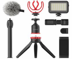 BOYA BY-VG350 treppiede Smartphone/fotocamera di azione 3 gamba/gambe Nero, Rosso 