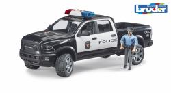 BRUDER Pickup polizia RAM 2500 con poliziotto 
