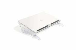 BakkerElkhuizen FlexDesk 630N porta documenti Acrilico, Plastica, Gomma, Acciaio Trasparente, Bianco 