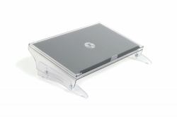 BakkerElkhuizen FlexDesk 640 porta documenti Plastica, Gomma, Acciaio Grigio chiaro, Trasparente 