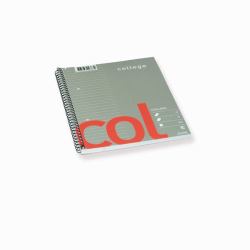 Bantex Col quaderno per scrivere A5 70 fogli Grigio, Rosso 