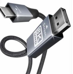 Benfei 000207GREY cavo DisplayPort 1,8 m USB tipo-C Grigio 
