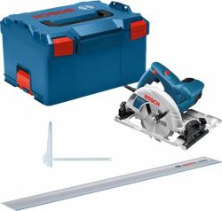 Bosch GKS 55+ GCE + FSN 1400 16,5 cm Nero, Blu 4700 Giri/min 1350 W 