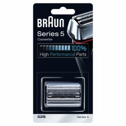 Braun Series 5 Testina di Ricambio per Rasoio Elettrico Uomo 52S Color Argento - Compatibile Con I Rasoi 