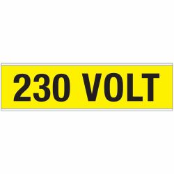 Brady VOLTAGE MARKERS CV 230 VOLT A etichetta autoadesiva Rettangolo Nero, Giallo 25 pz 