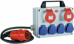 Brennenstuhl BKV 2/4 T IP44 unità di distribuzione dell'energia [PDU] 6 presa[e] AC Nero, Blu, Grigio, Rosso 